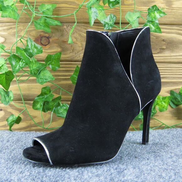 Michael Kors Harper Women Ankle Boots Black Suede Zip Size‎ 6 Medium - Picture 1 of 9